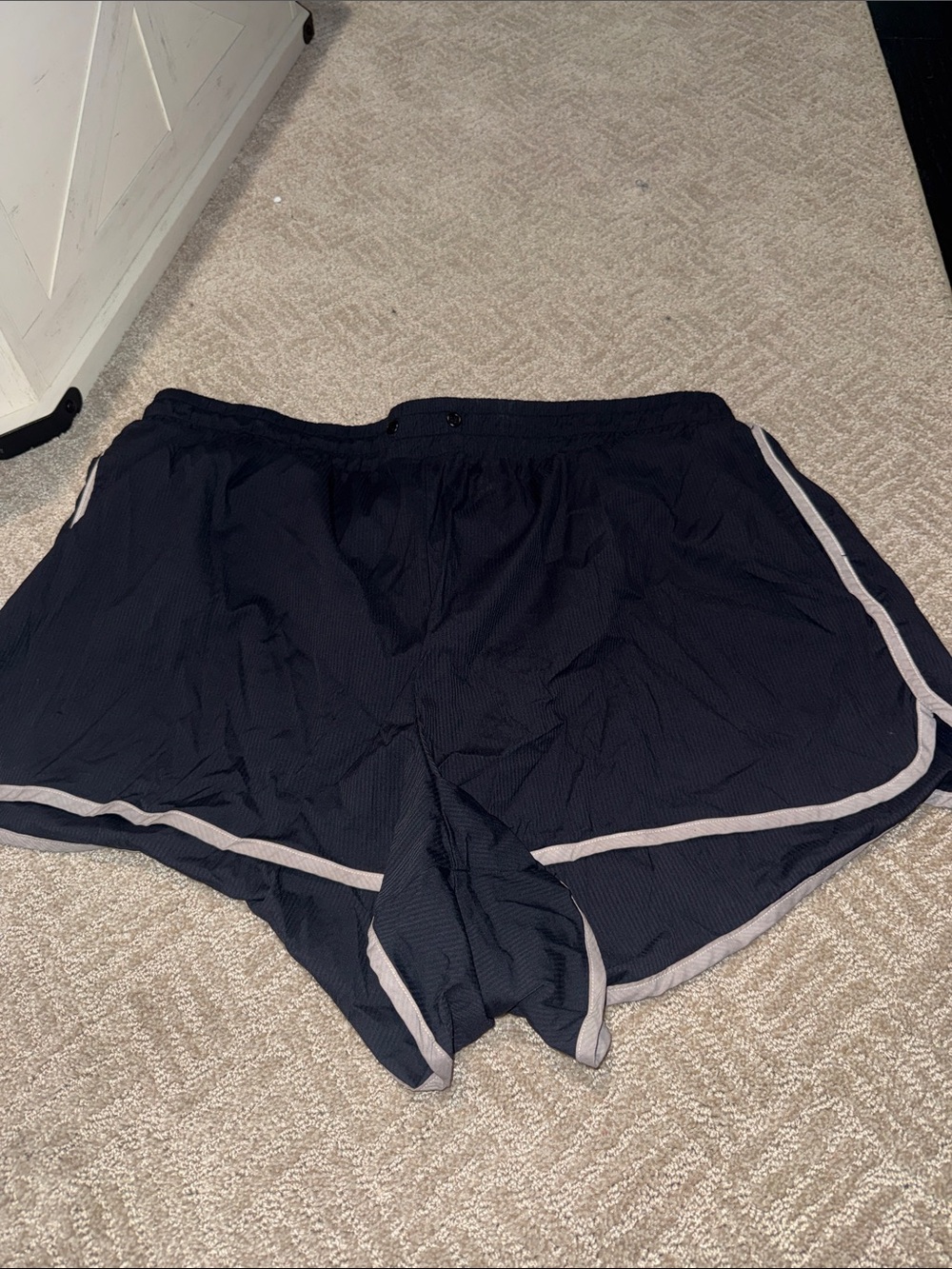Women’s Black Athletic Shorts with Contrast Trim